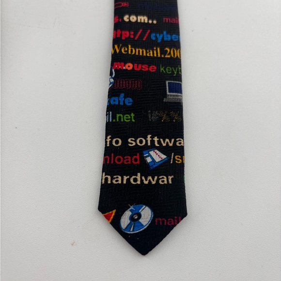 Addiction Novelty Men’s Classic Length Tie IT Computer Lingo 100% Polyester - Picture 3 of 7